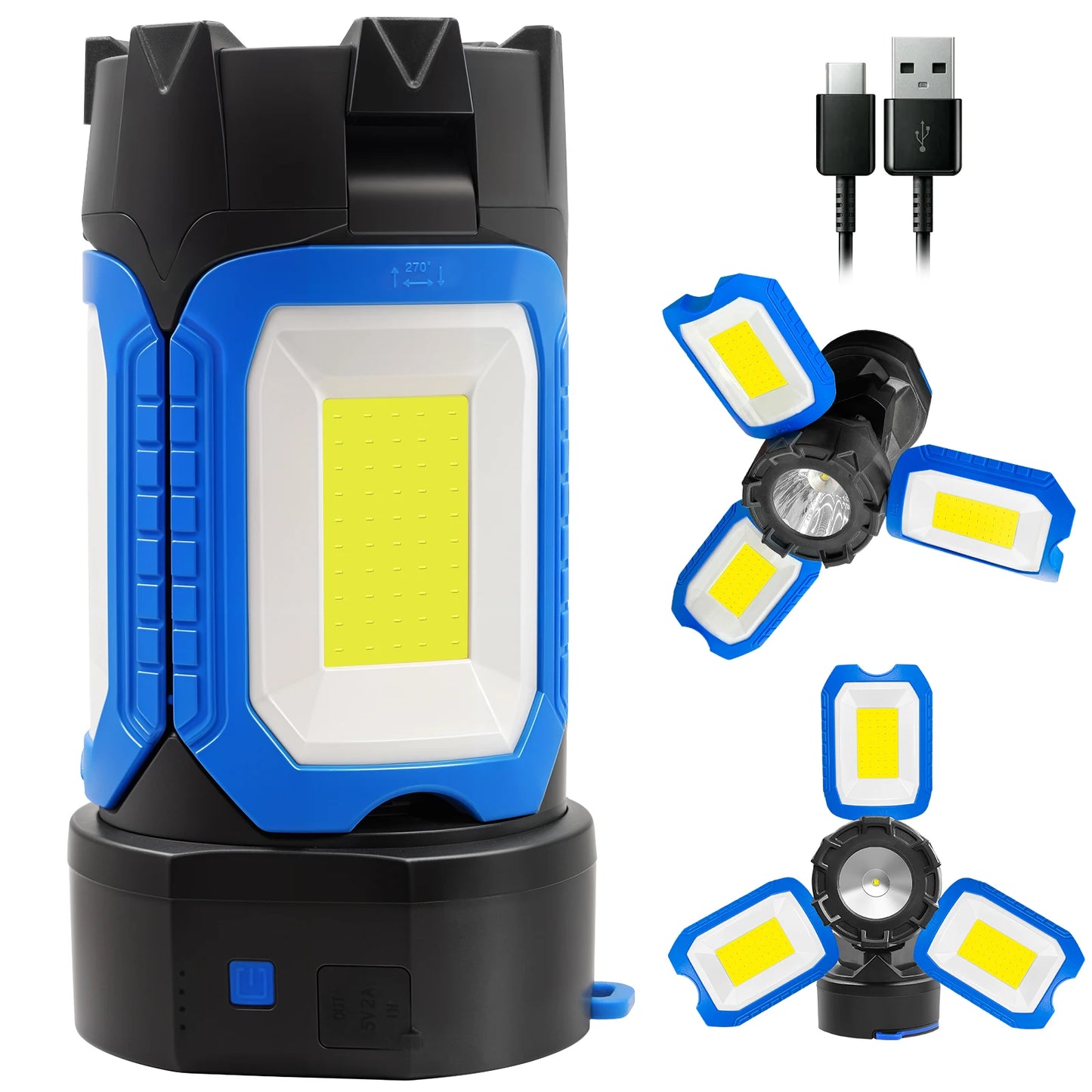Rechargeable Magnetic LED Camping Work Light 4000 Lumens