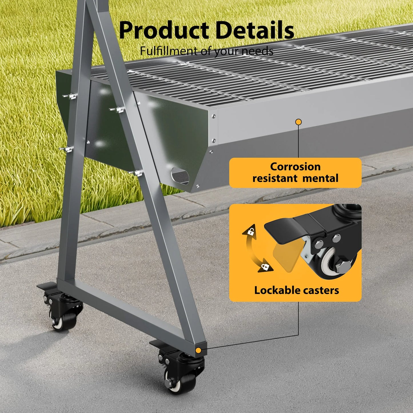 2 in 1 Camping Rotisserie Grill with 25W Motor and 176LBS Capacity