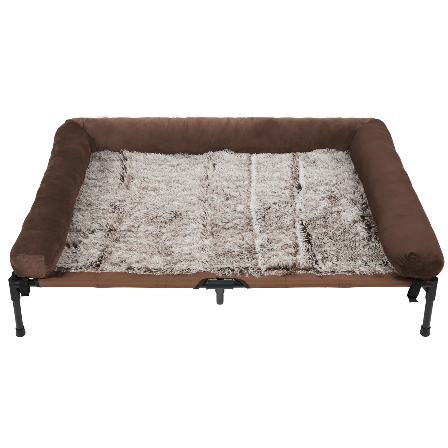 Extra Large Cooling Elevated Dog Bed with Bolster Raised Pet Cot Lounger Indoor/Outdoor Waterproof