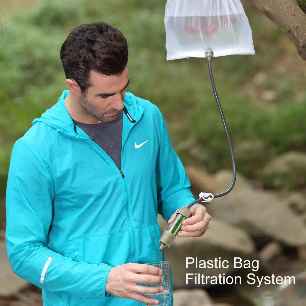 Portable Outdoor Water Filter Kit with Carry Bag