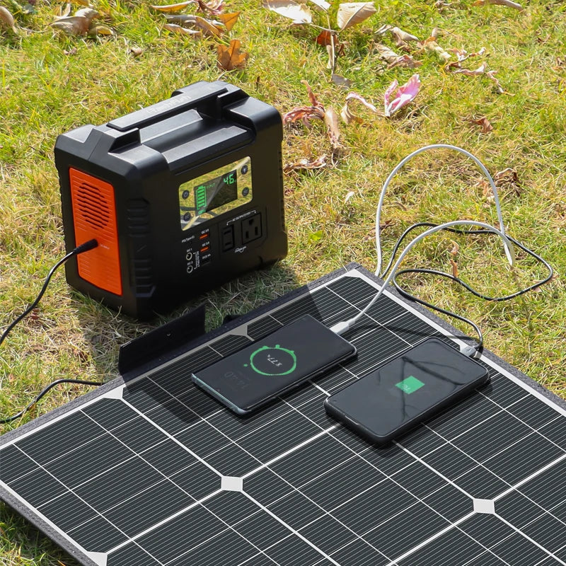 60W Foldable Solar Panel Charger for Generators and Devices