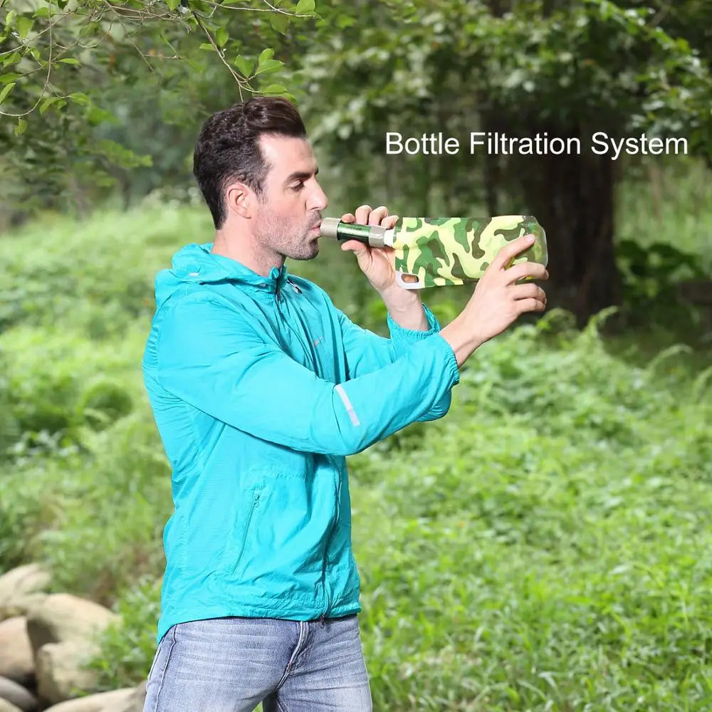 Portable Outdoor Water Filter Kit with Carry Bag