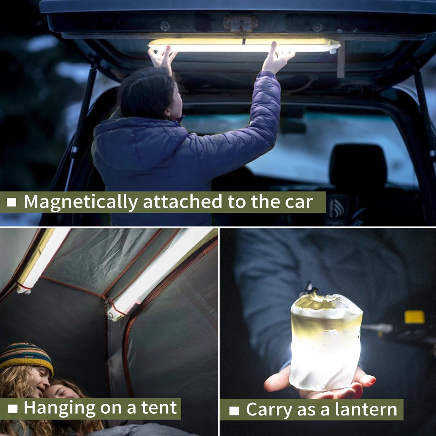 Rechargeable Waterproof Camping Light 2000mAh LED Spotlight