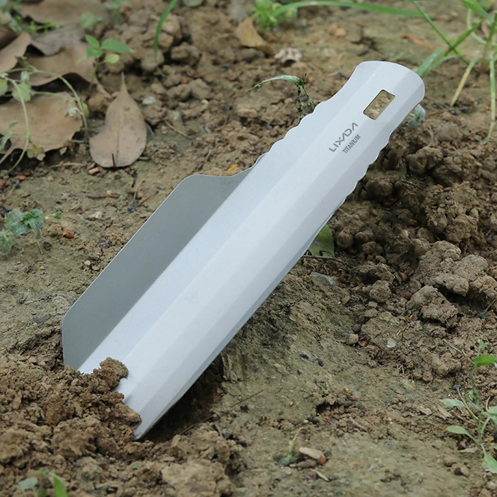 Titanium Camping Hand Trowel with Clip for Hiking and Backpacking