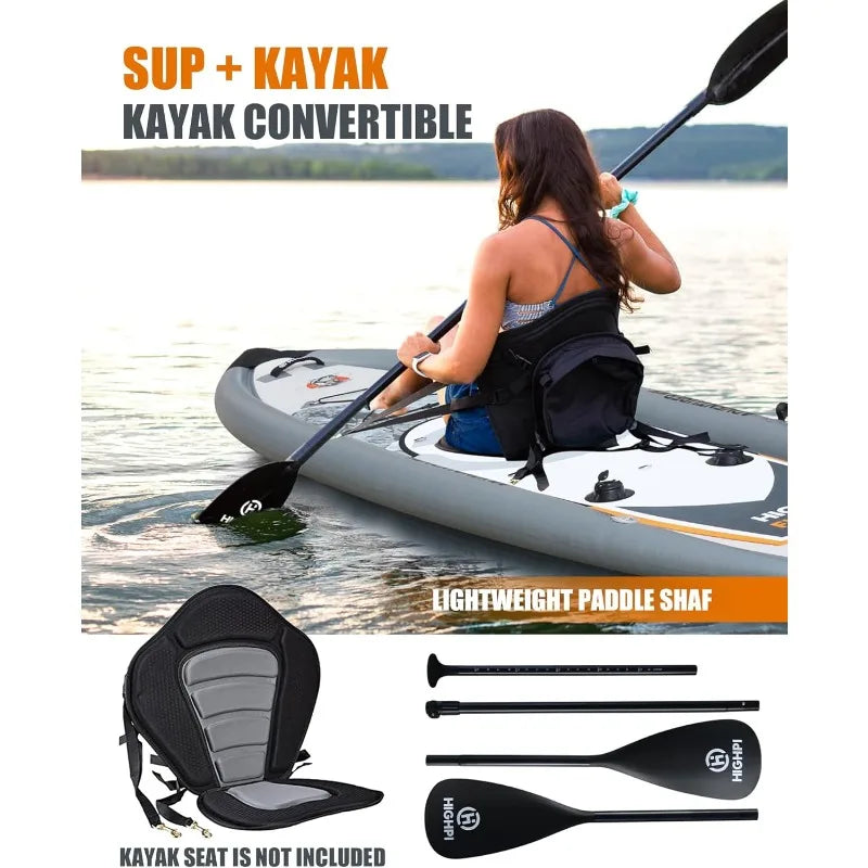 11ft Inflatable Stand Up Paddle Board with Accessories and Non Slip Deck