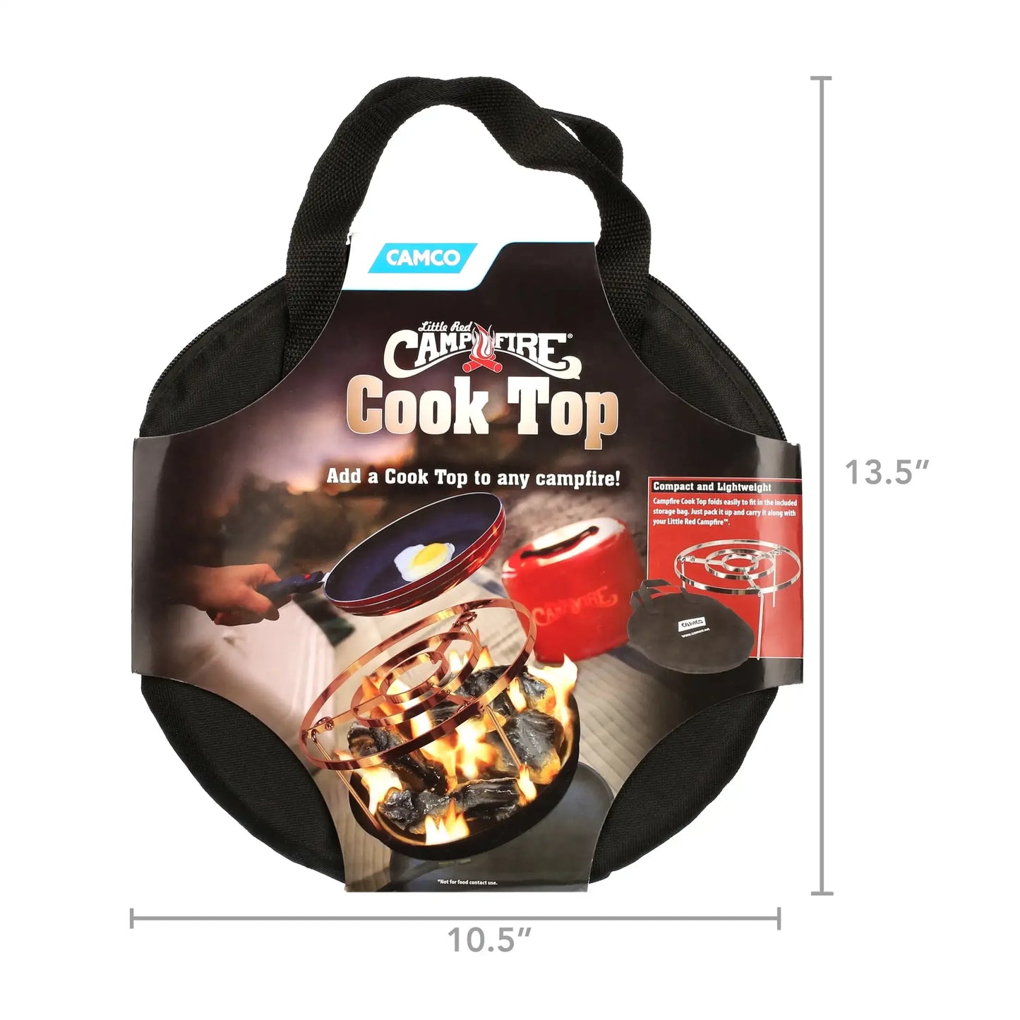 Camco Campfire Stove Top - Foldable Legs