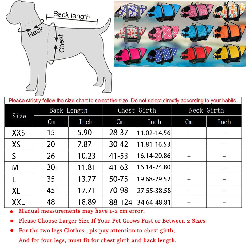 Reflective Dog Life Jacket for Summer Swimming
