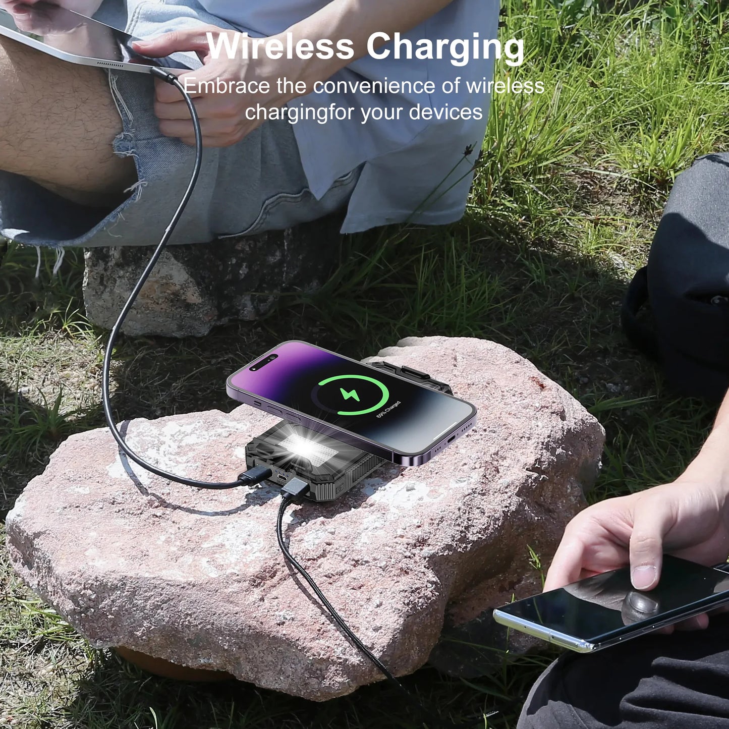 Solar Power Bank with Flashlight 20000mAh