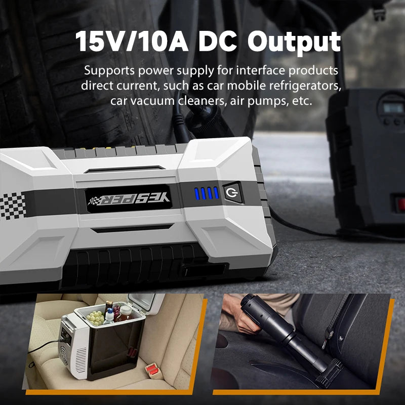 Portable Car Jump Starter 1000A Power Bank 12000mAh Emergency Battery Booster