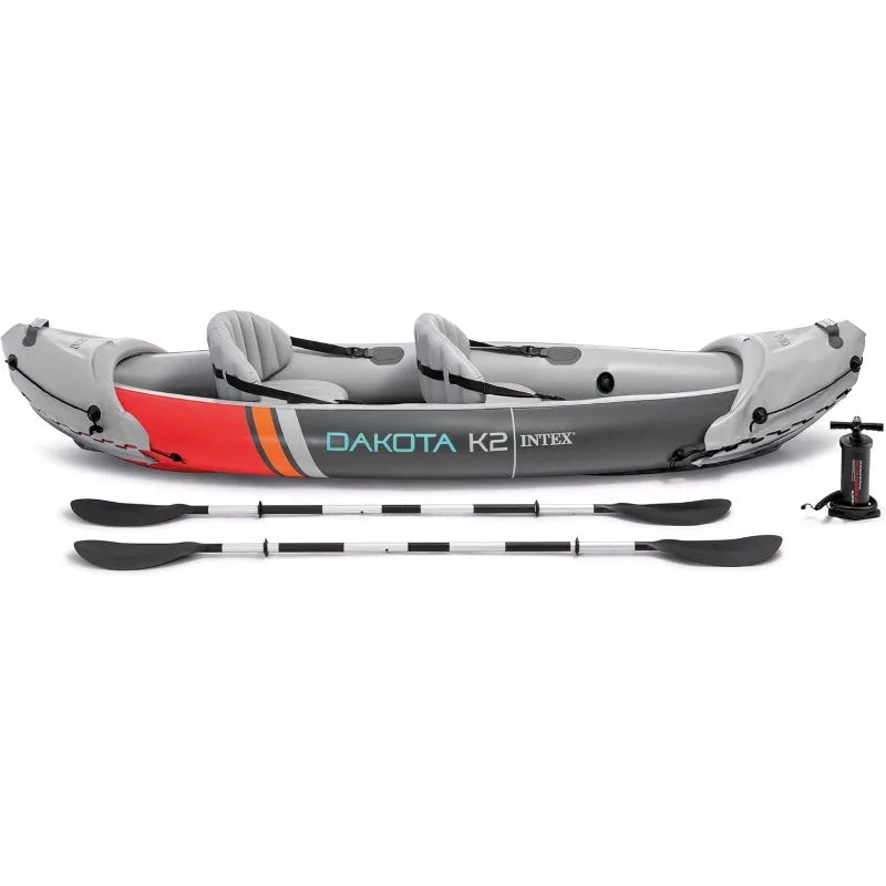 2 Person Inflatable Kayak Set with Oars and Pump