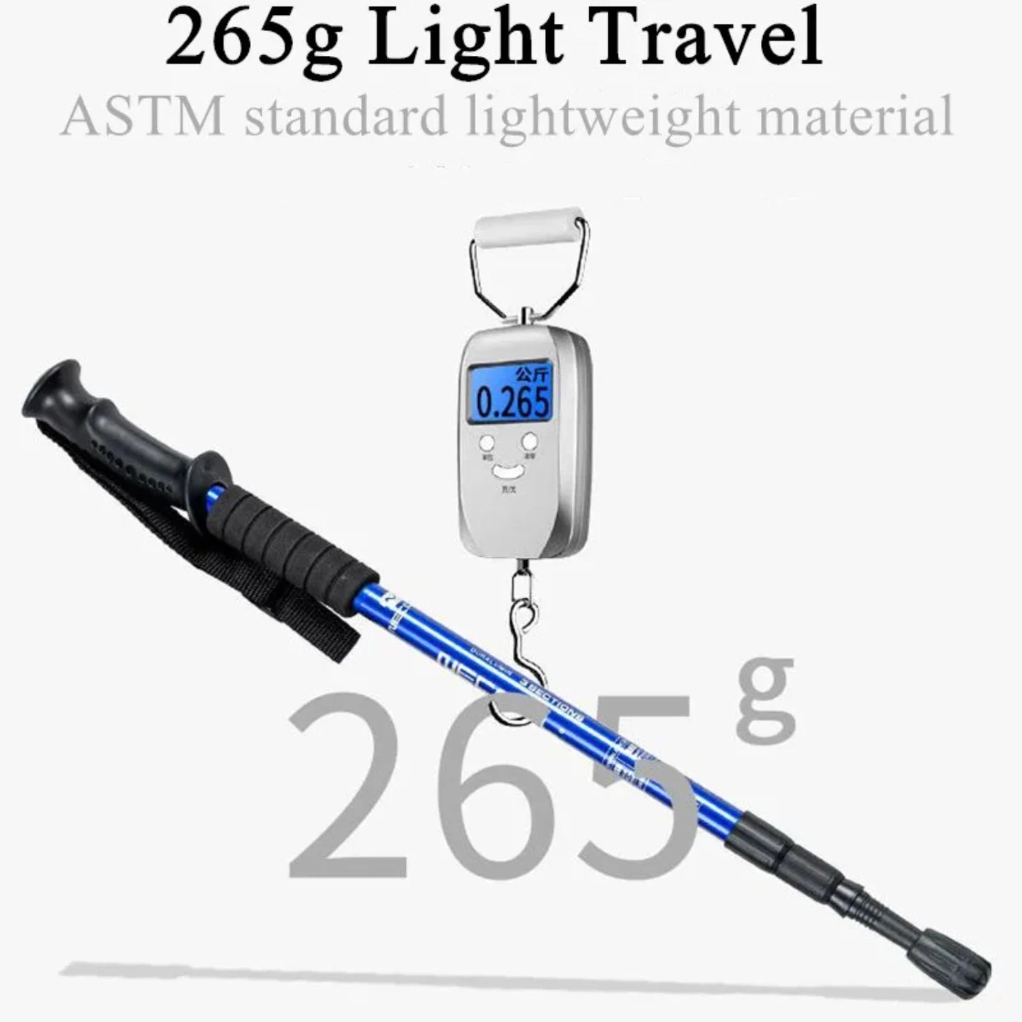 Ultralight Adjustable Aluminum Trekking Poles for Hiking