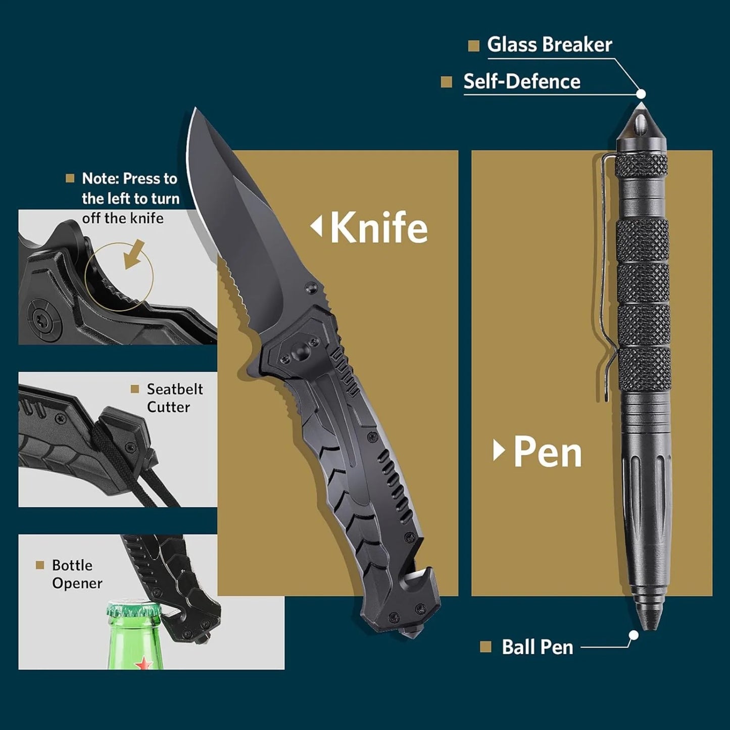 13 in 1 Survival Gear Kit for Camping and Hiking
