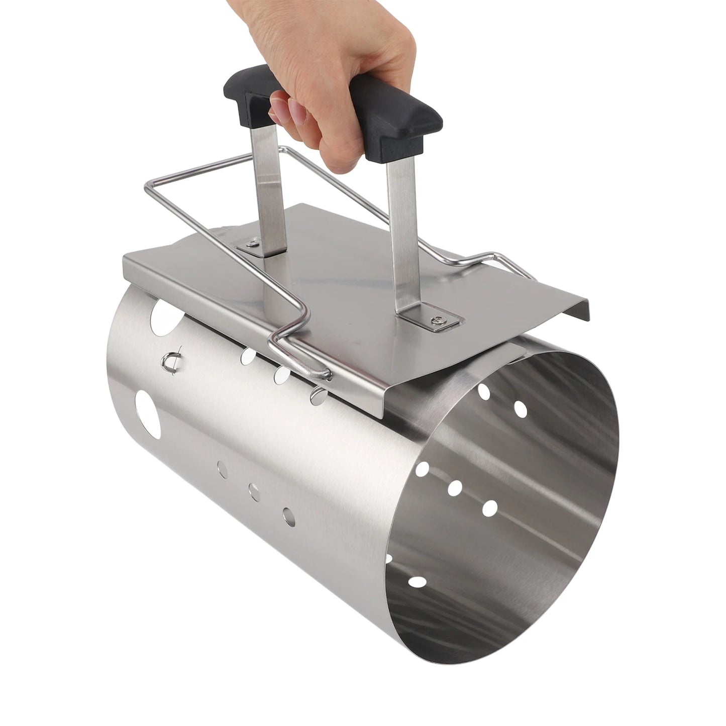 Stainless Steel Chimney Charcoal Starter Barrel Portable and Efficient for Camping