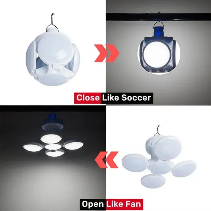 Rechargeable LED Solar Camping Bulb Flashlight