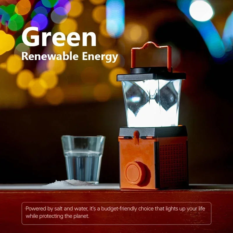 Portable Salt Water Powered Emergency Light No Battery