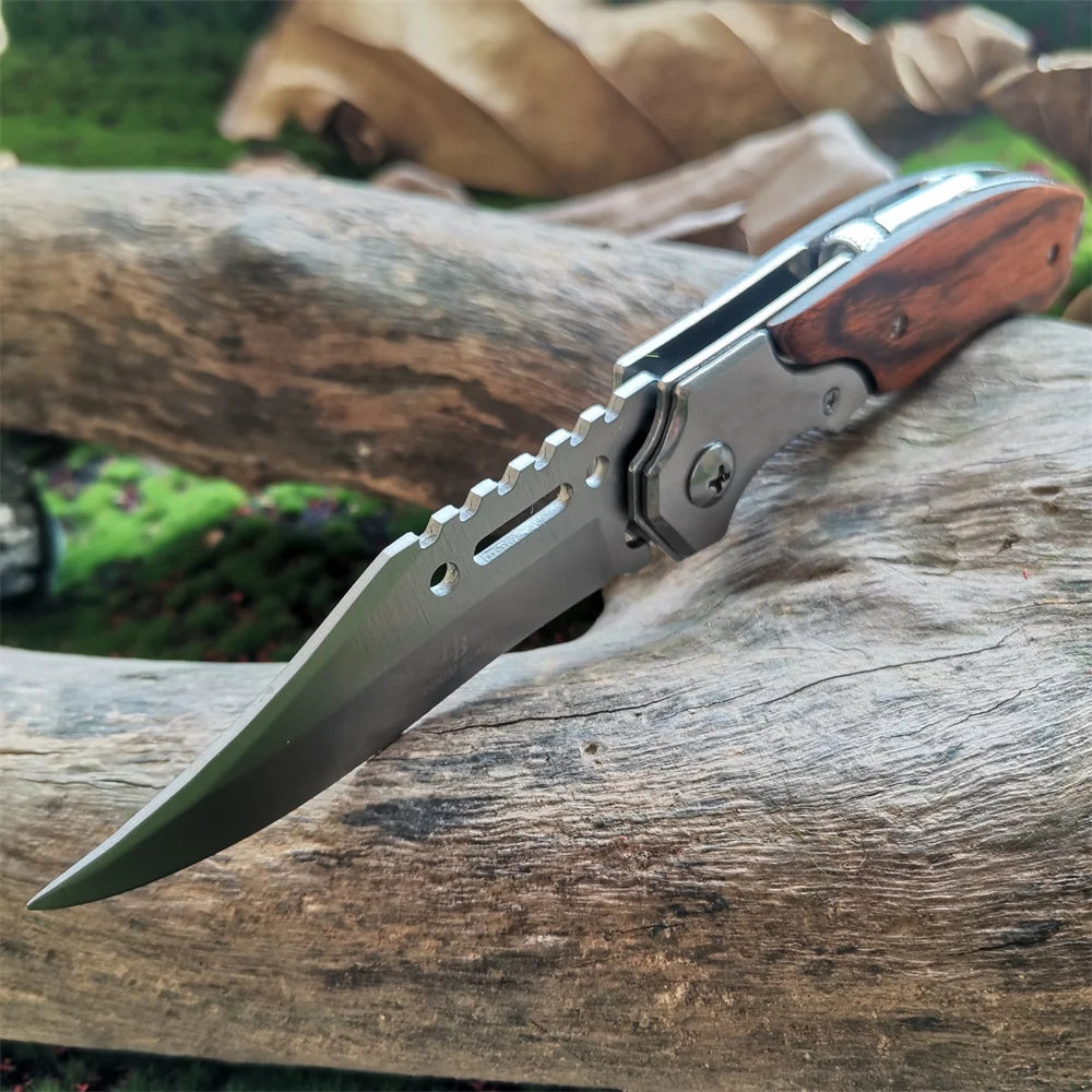 Folding LED Pocket Knife for Hunting and Survival