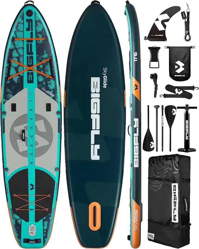 11ft Super Wide Inflatable Stand Up Paddle Board for Family with 100L Backpack