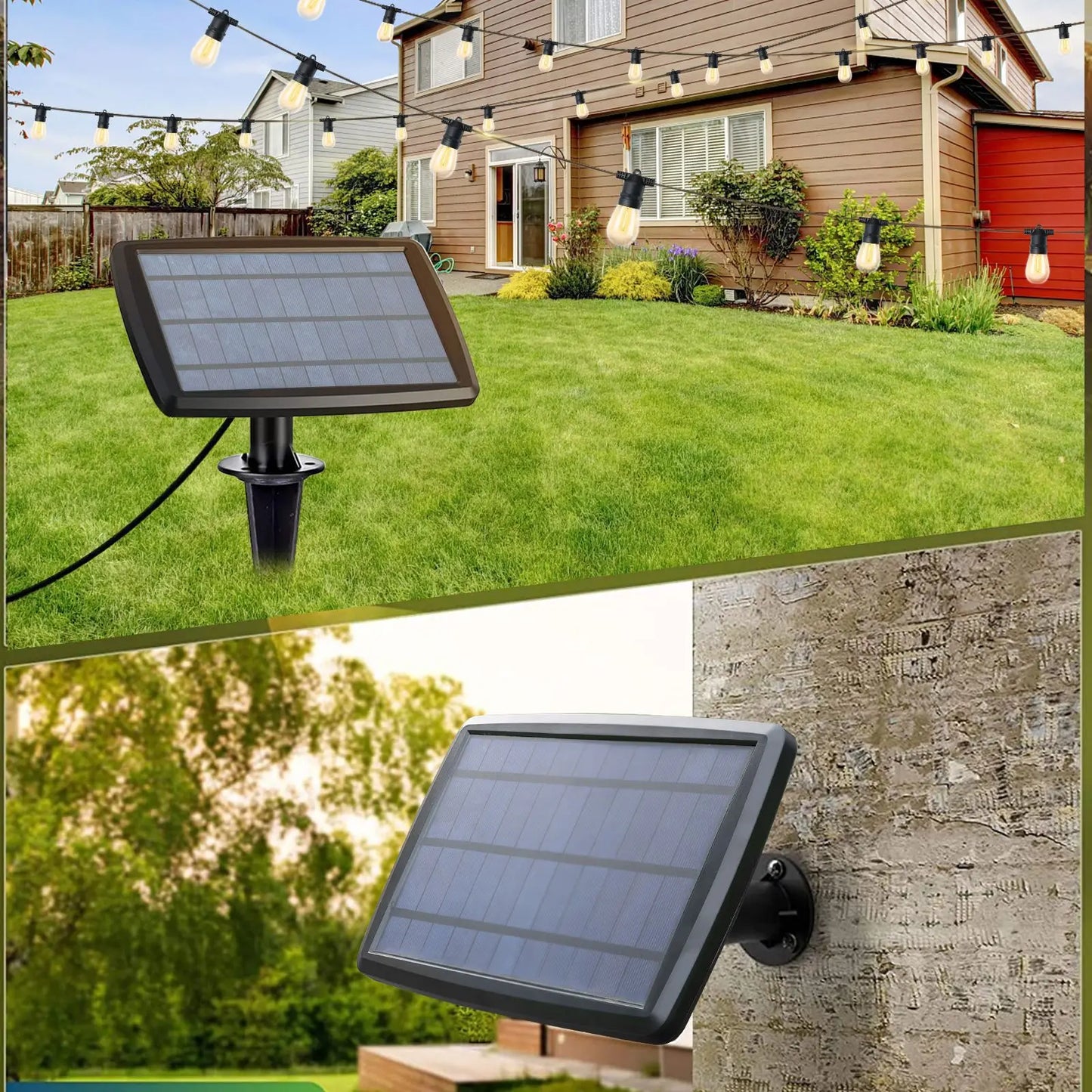 Solar String Lights 100ft with Shatterproof LED Bulbs and 4 Modes