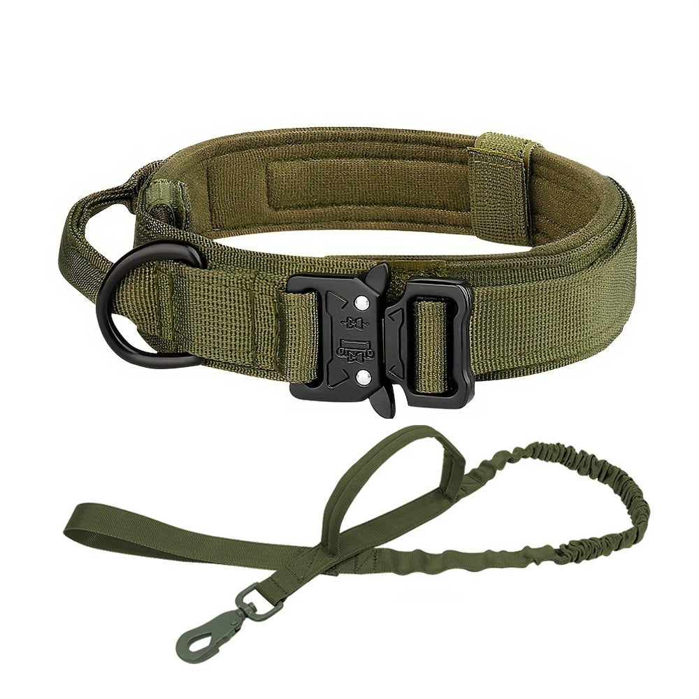 Adjustable Dog Training Collar and Leash Set with Control Handle