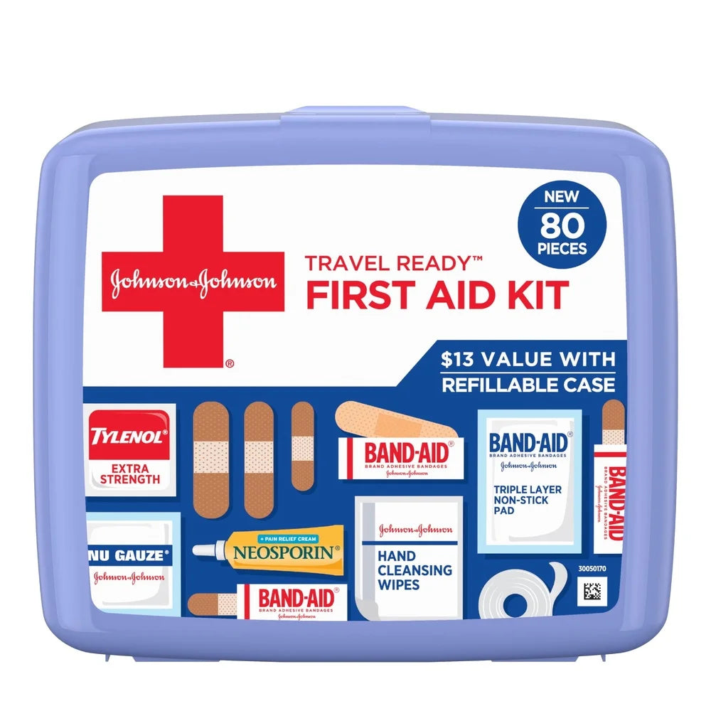 Portable Travel First Aid Kit with 80 Emergency Supplies