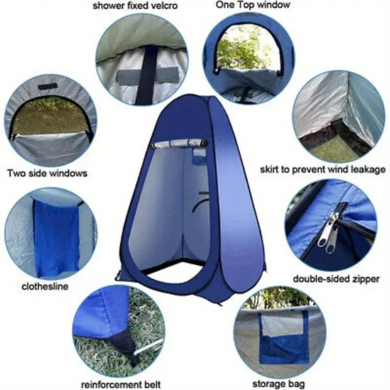 Pop Up Portable Outdoor Shower and Toilet Tent