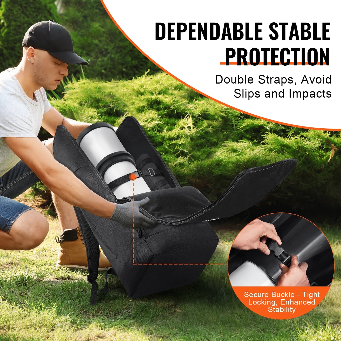 SucceBuy Telescope Backpack Case with Secure Straps and Padded Shoulder Straps