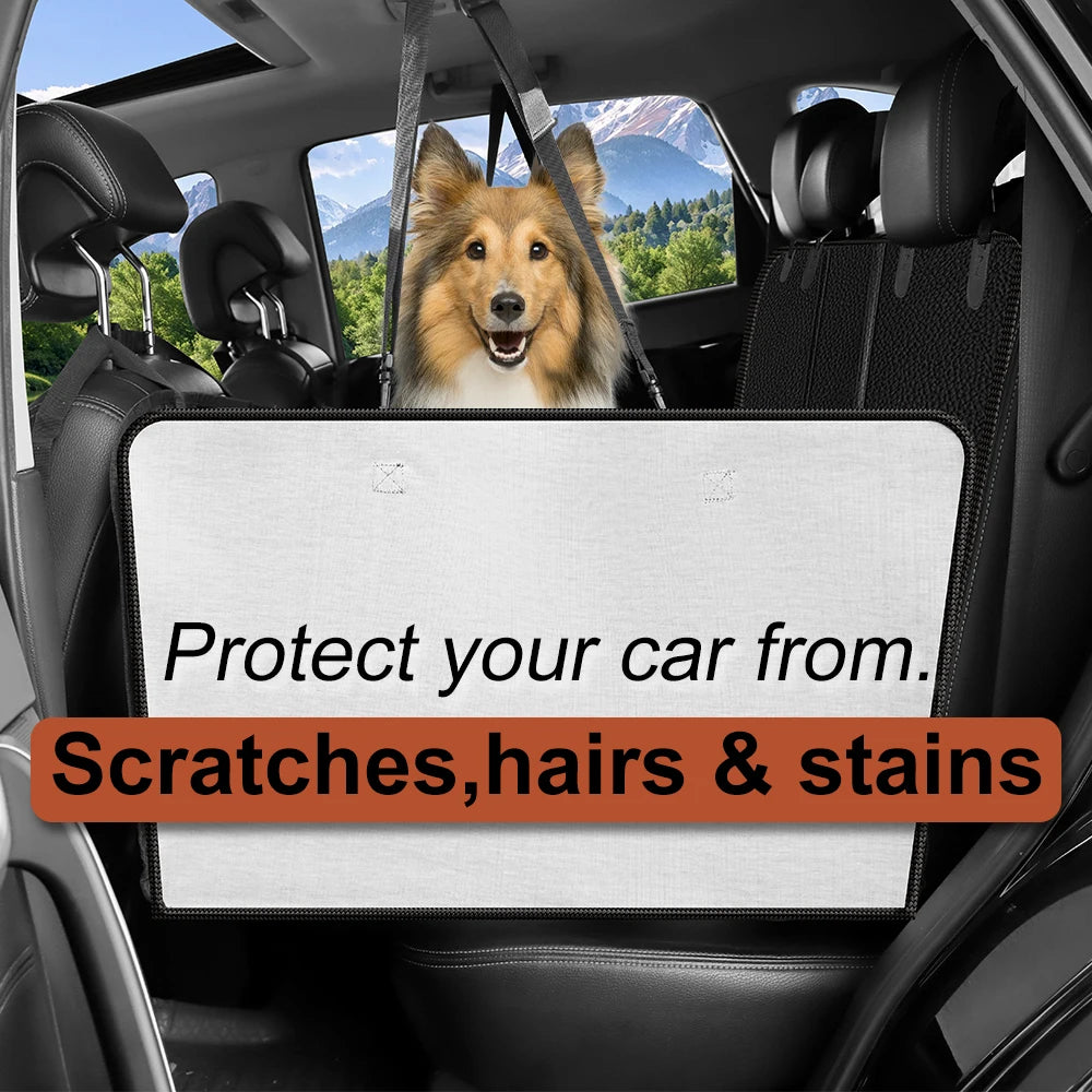 Back Seat Extender Dog Car Cover Waterproof Hard Bottom Seat Protector Mat