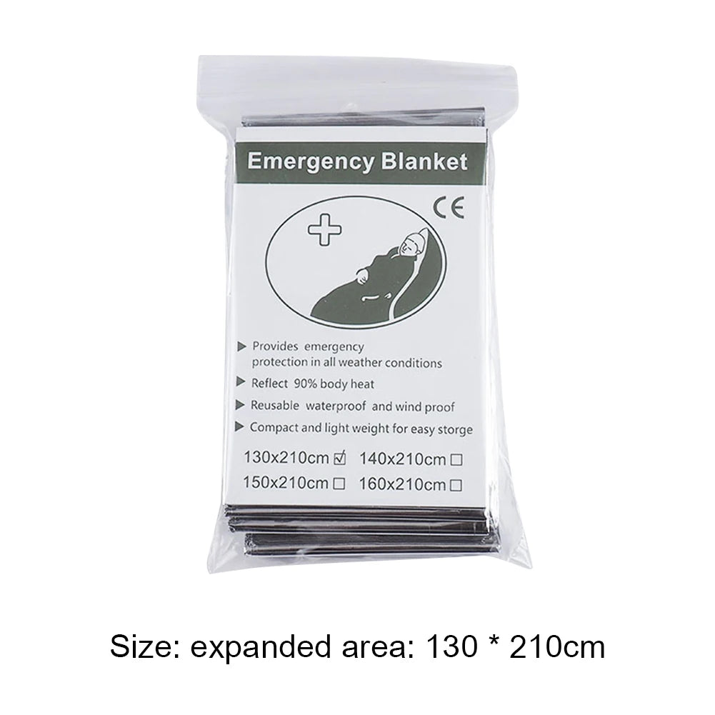1-30 PCS Emergency Thermal Rescue Blanket Survival Foil Kit