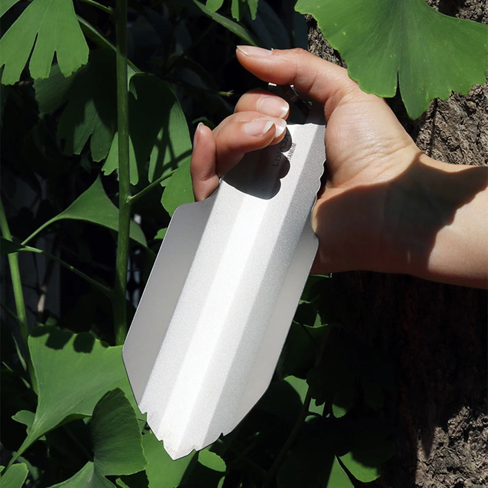 Titanium Camping Hand Trowel with Clip for Hiking and Backpacking