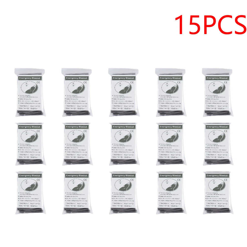 1-30 PCS Emergency Thermal Rescue Blanket Survival Foil Kit