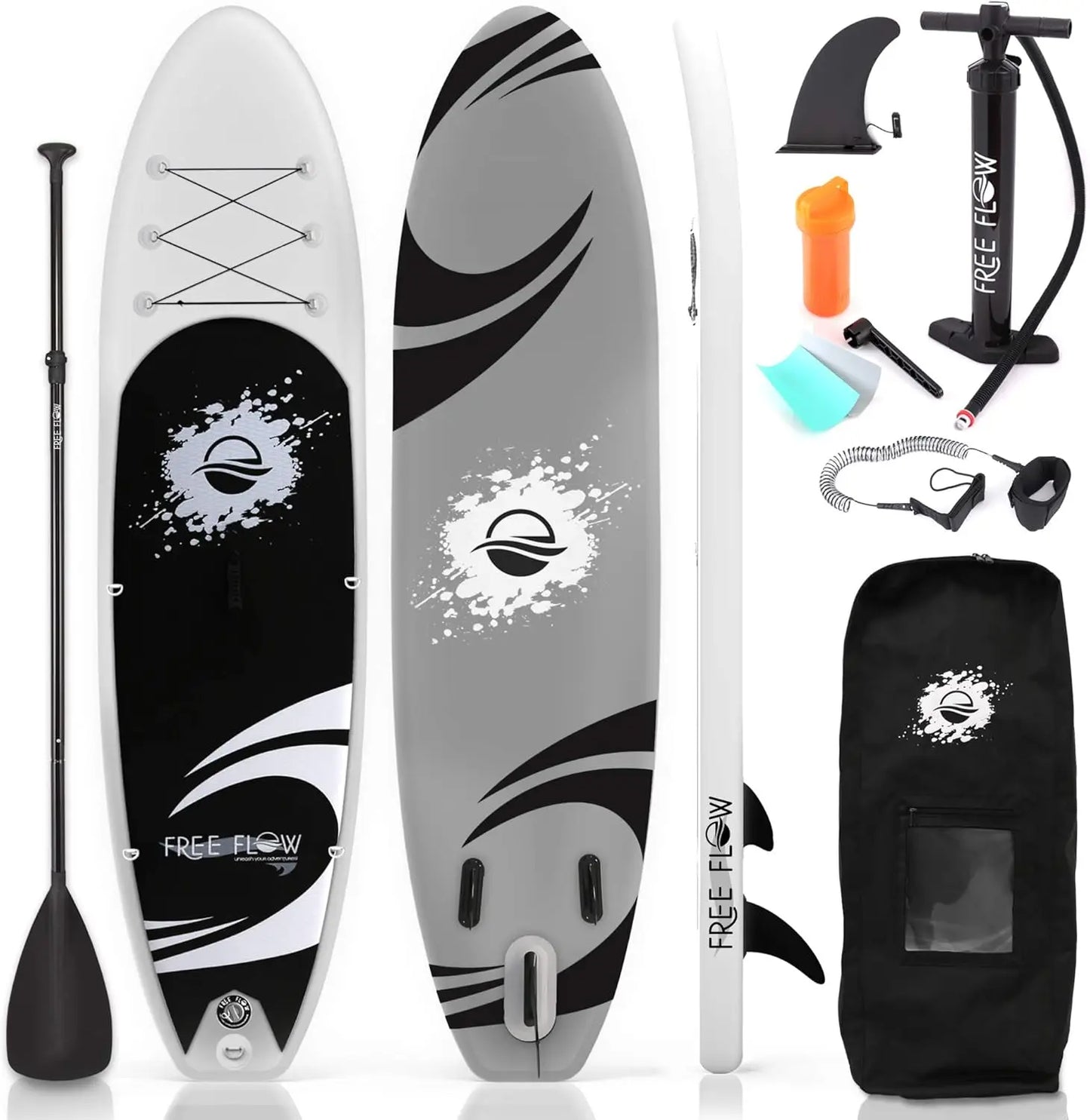 SereneLife Inflatable Stand Up Paddle Board with Paddle and Non Slip Deck