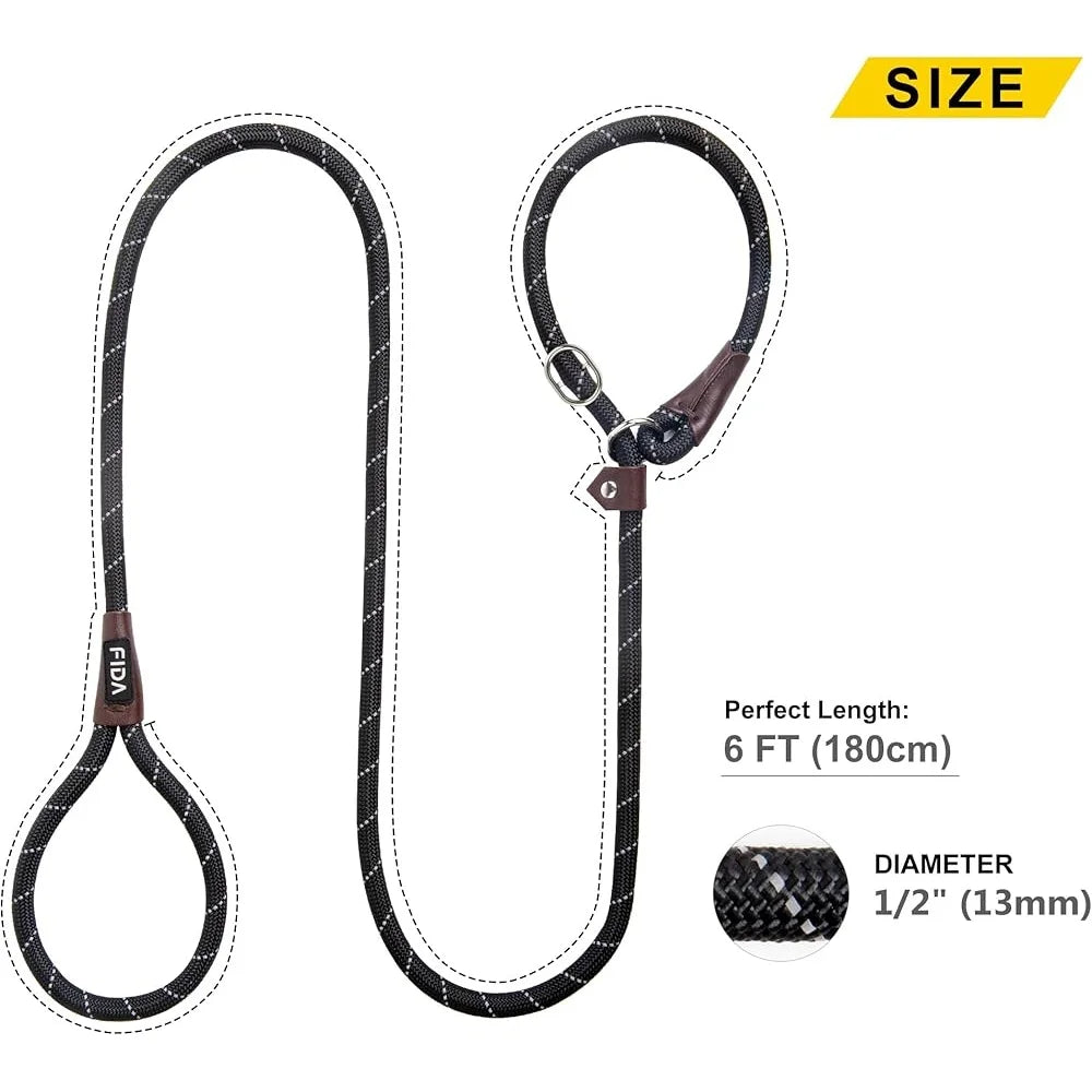 Reflective No Pull Dog Leash with Anti Choke Ring