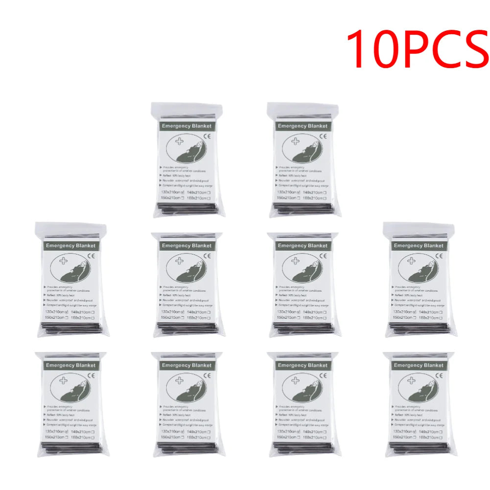 1-30 PCS Emergency Thermal Rescue Blanket Survival Foil Kit
