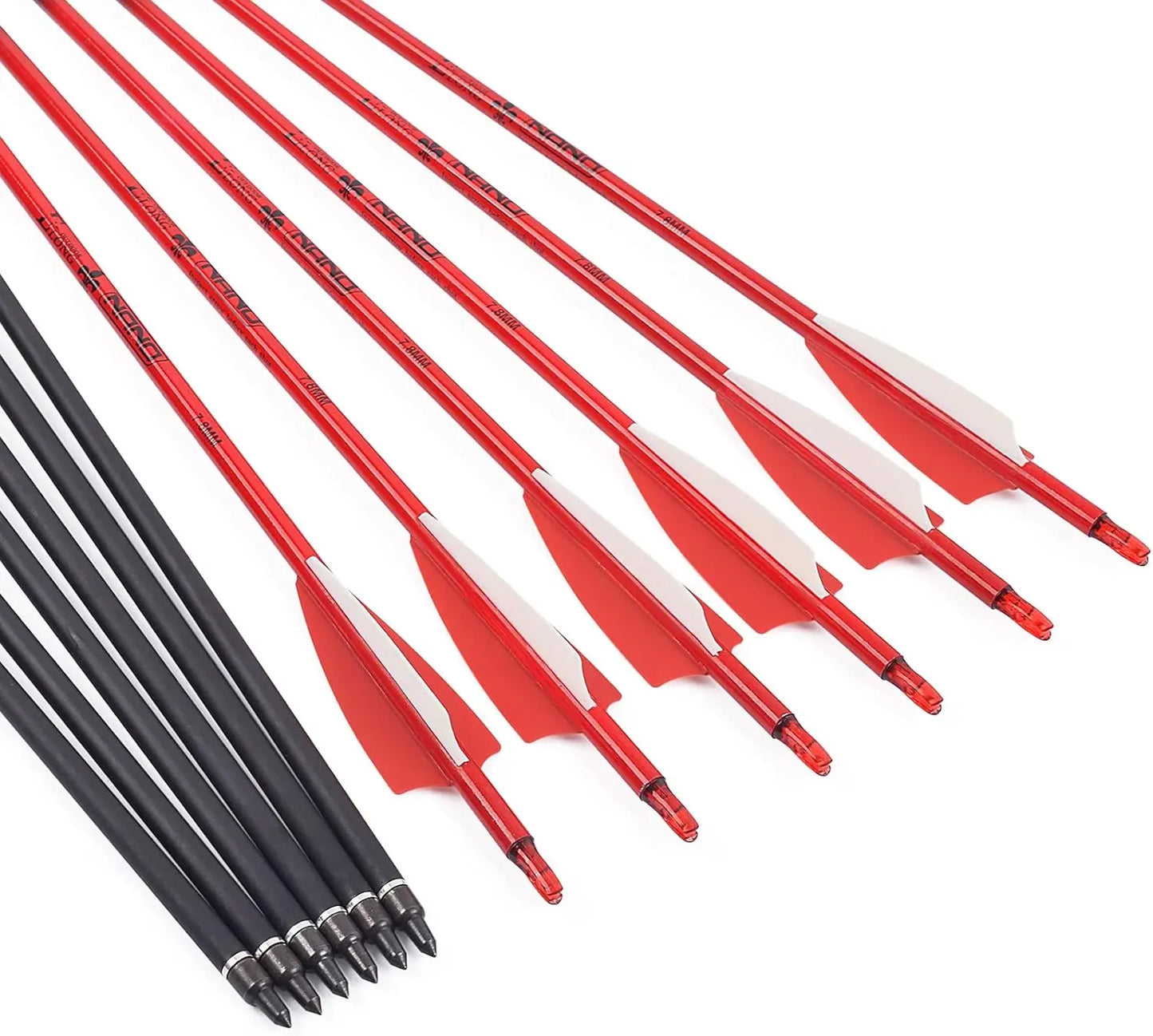 30 Inch Carbon Arrows for Compound and Recurve Bows Pack of 12