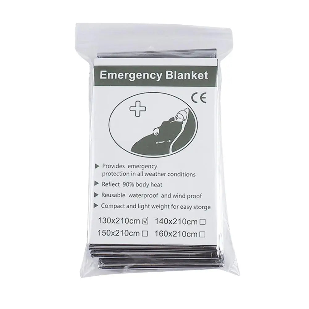 15–40 Pieces Silver Emergency Thermal Blankets for Camping and Survival