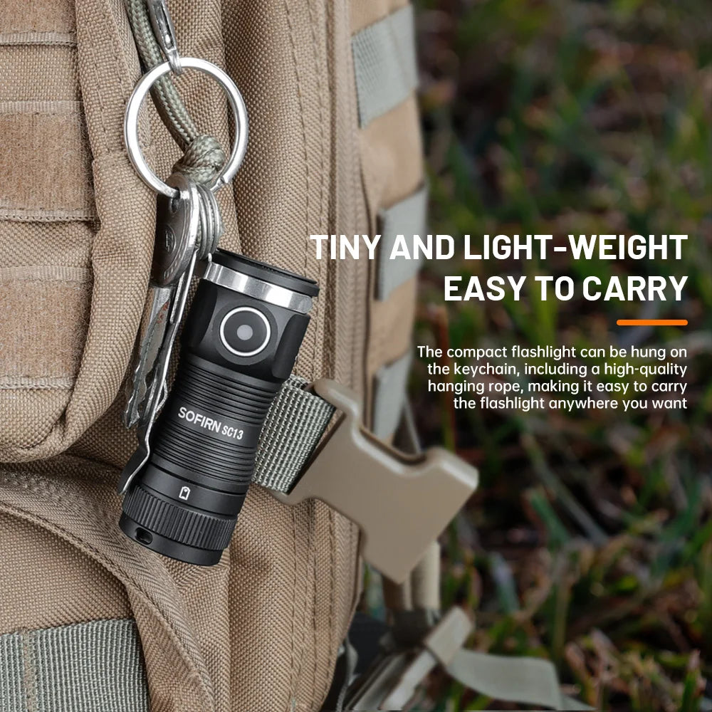 Mini Rechargeable LED Flashlight Keychain Emergency Light