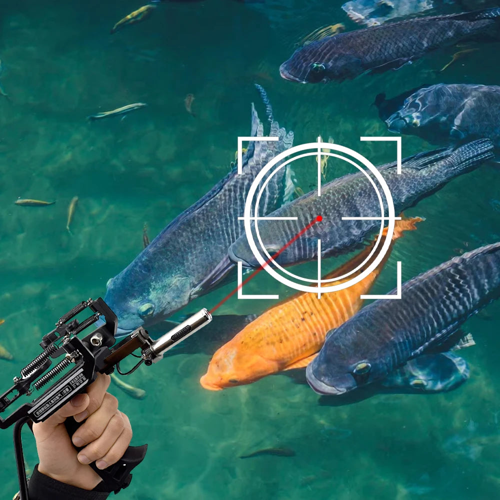 Professional Metal Slingshot with Laser and Arrow Rest for Hunting and Fishing