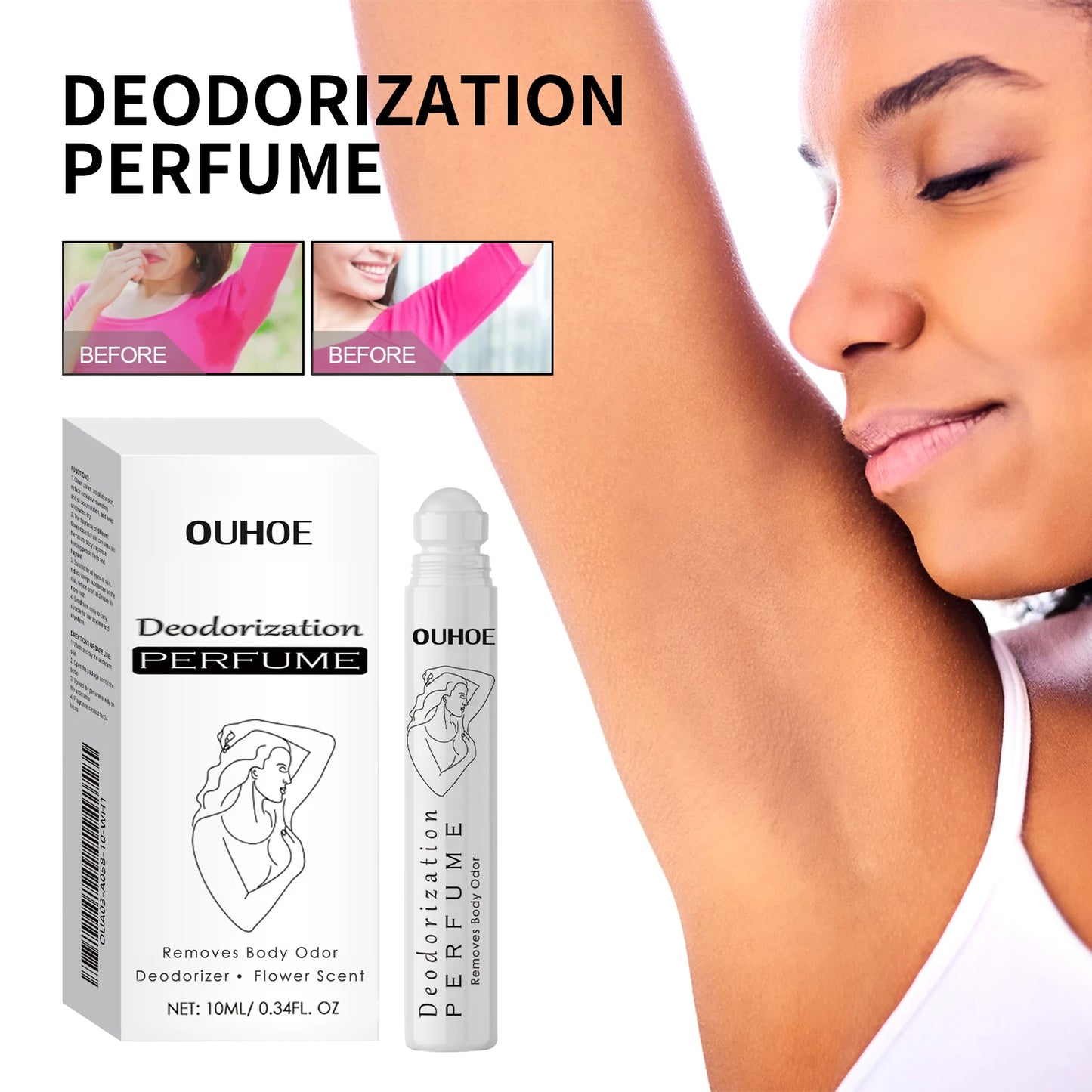 10ml Antiperspirant Roller Perfume for Underarm Freshness while Camping & Hiking