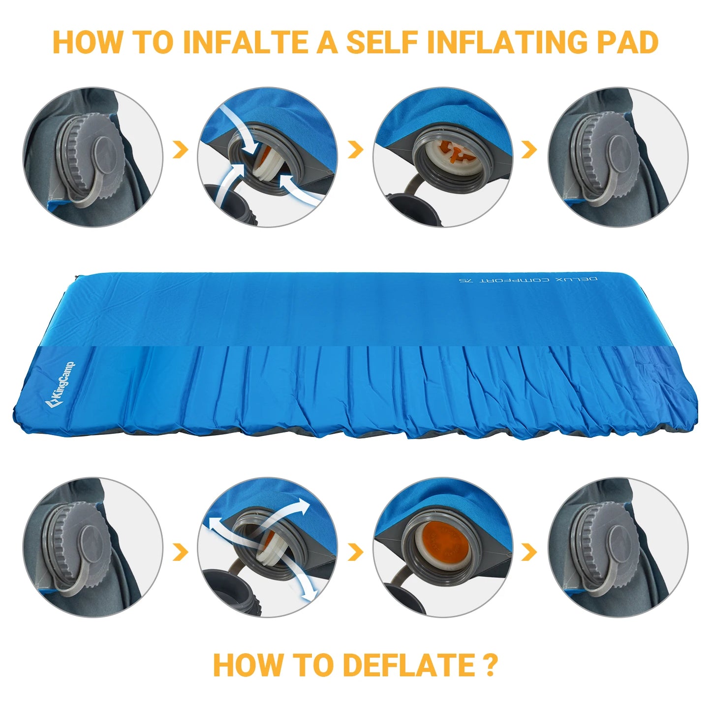 Self Inflating Insulated Camping Mattress Pad