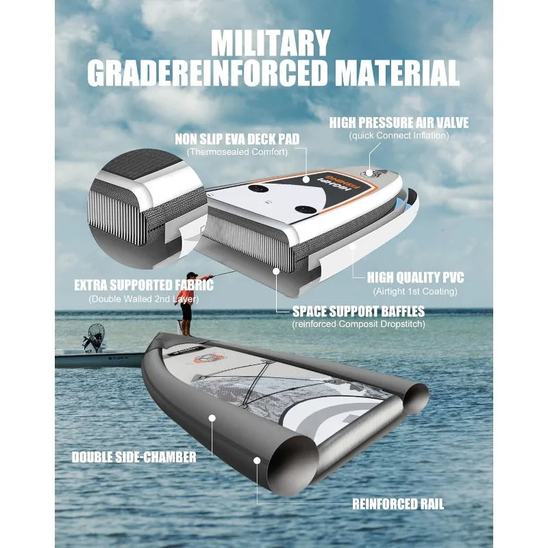 11ft Inflatable Stand Up Paddle Board with Accessories and Non Slip Deck
