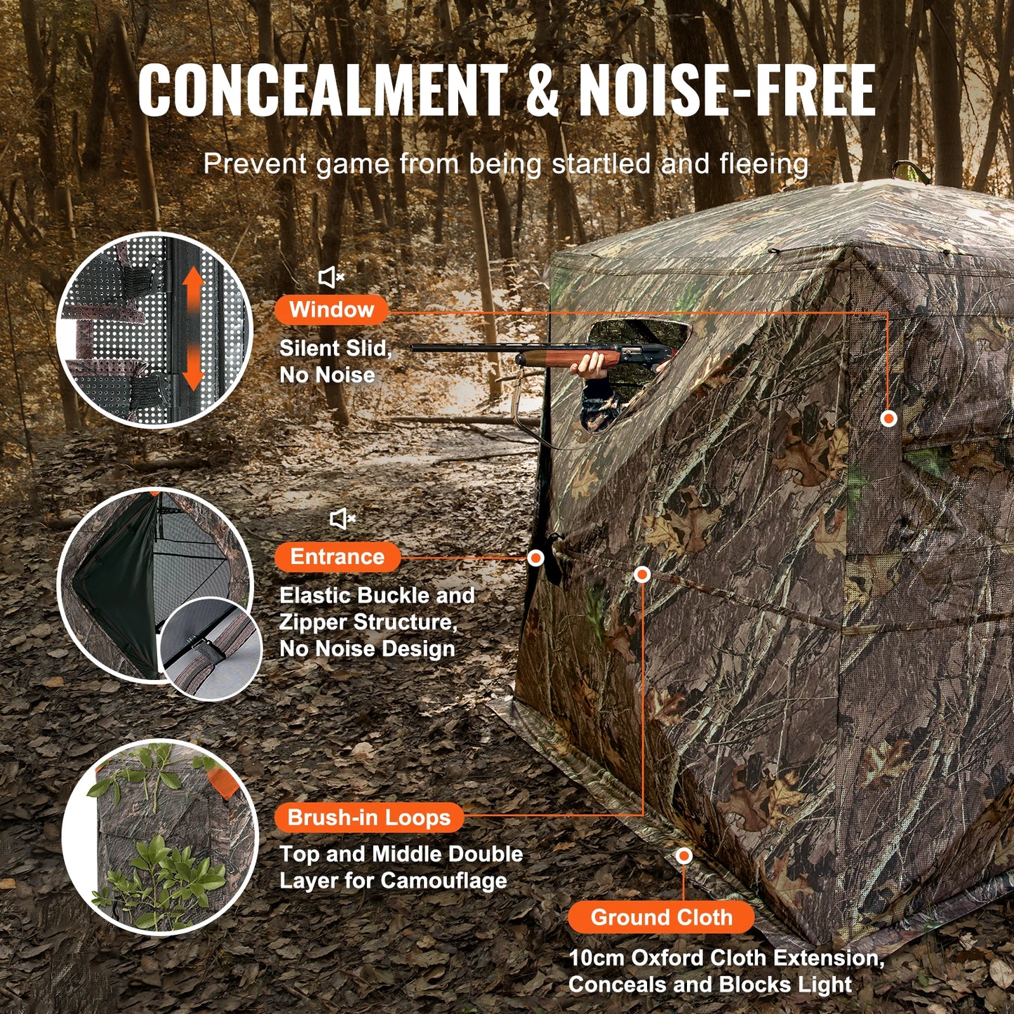 VEVOR 4 to 5 Person See Through Hunting Blind for Deer and Turkey
