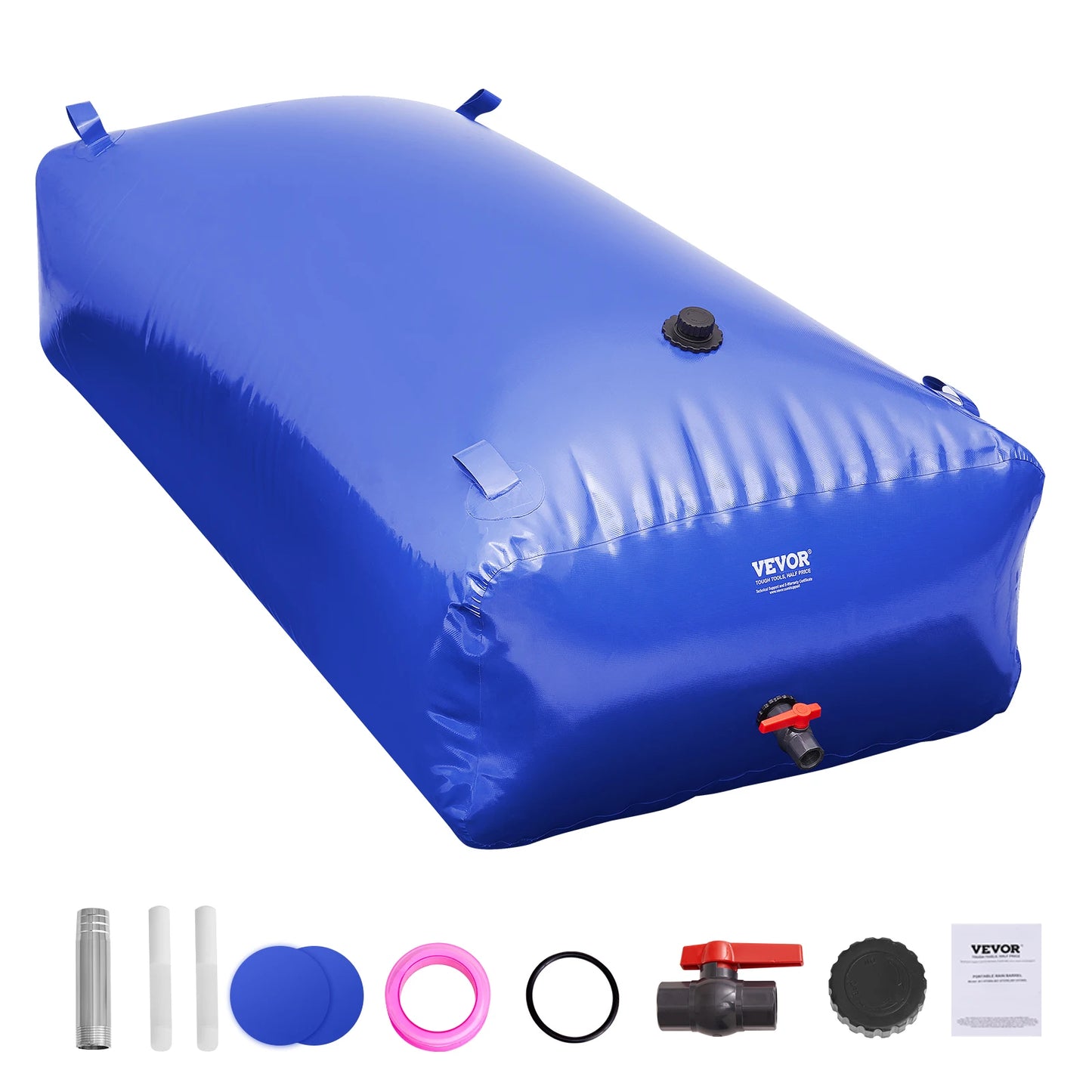 VEVOR 264 Gallon Collapsible Water Storage Tank Blue PVC Bladder Bag