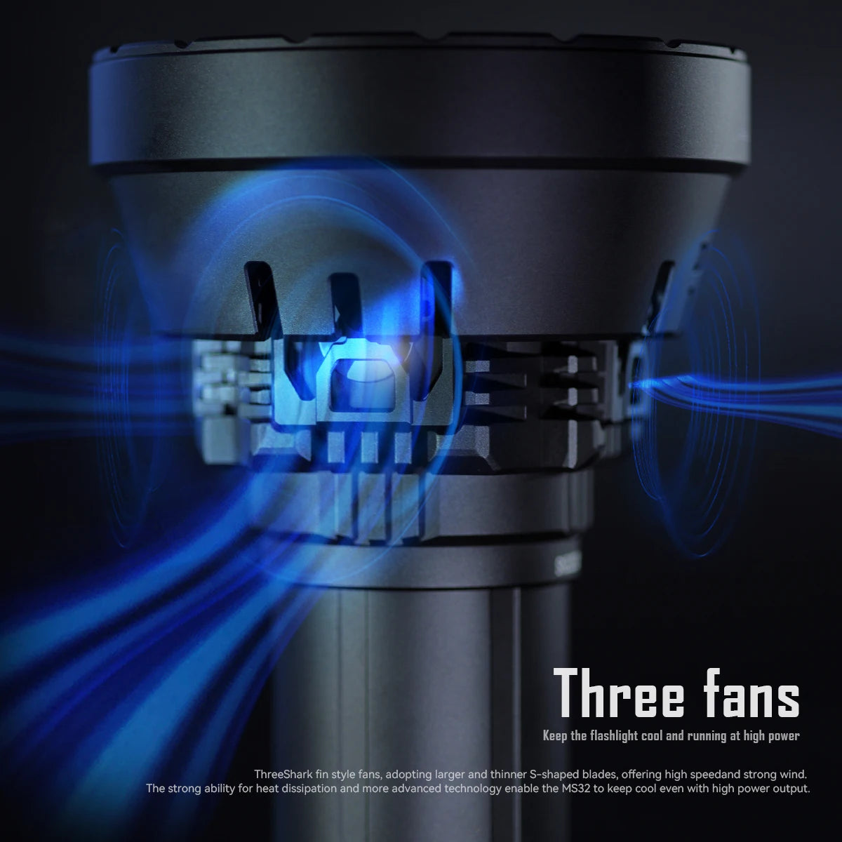 High Power LED Flashlight 200000 Lumen Searchlight