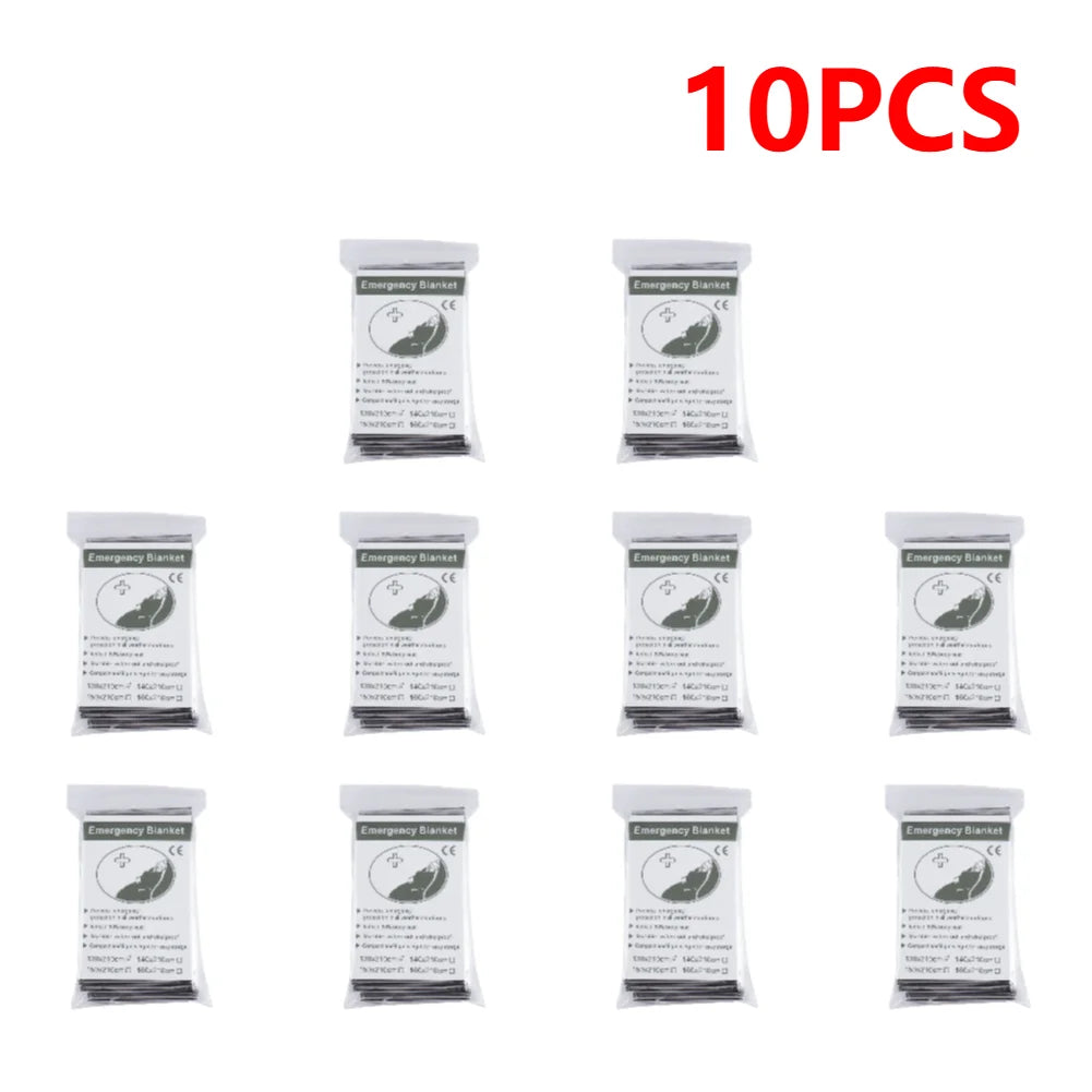 10 to 30 Pieces Emergency Foil Thermal Blanket Set