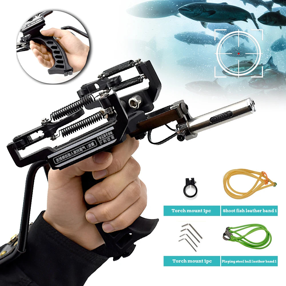 Professional Metal Slingshot with Laser and Arrow Rest for Hunting and Fishing