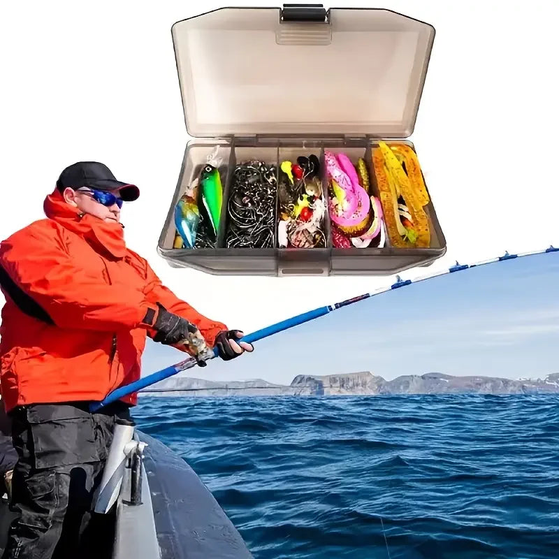 125 Piece Bionic Fishing Kit with Lifelike Lures Sinkers and Hooks