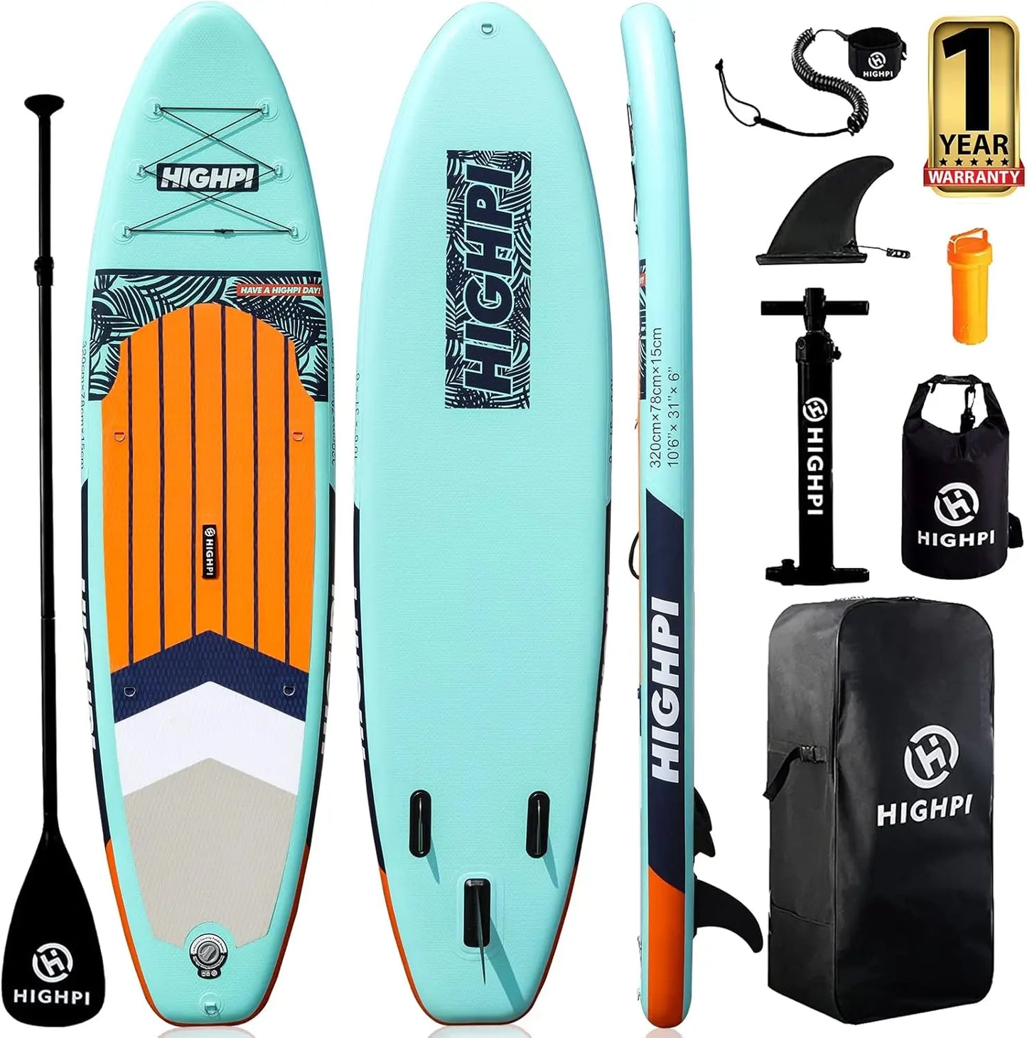 Inflatable Stand Up Paddle Board 10'6 or 11' with Accessories and Backpack