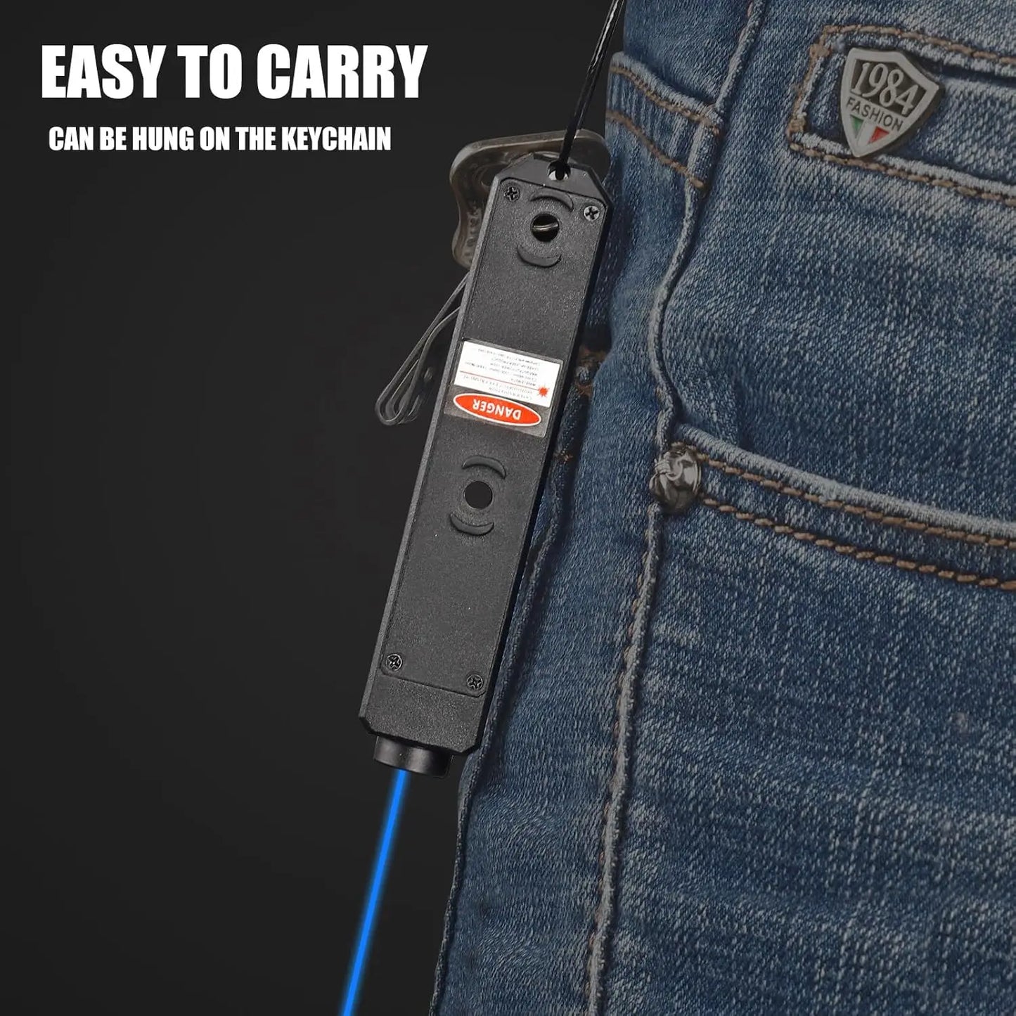Blue Laser with Strobe and Type C Rechargeable Mount