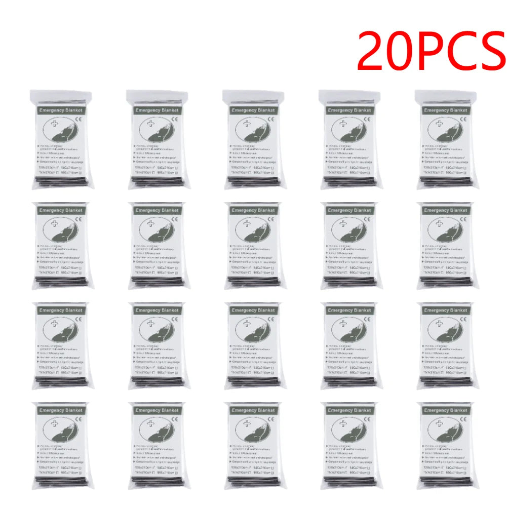 1-30 PCS Emergency Thermal Rescue Blanket Survival Foil Kit