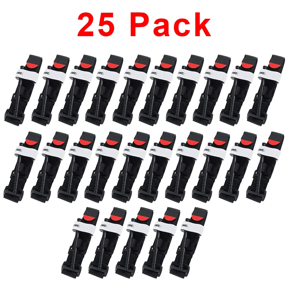 5/10/25 Pcs Emergency Medical Tourniquet with Quick and Slow Release for First Aid and Outdoor Use